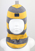 2205/ Шлем-шапка Балаклава желтый, серый меланж